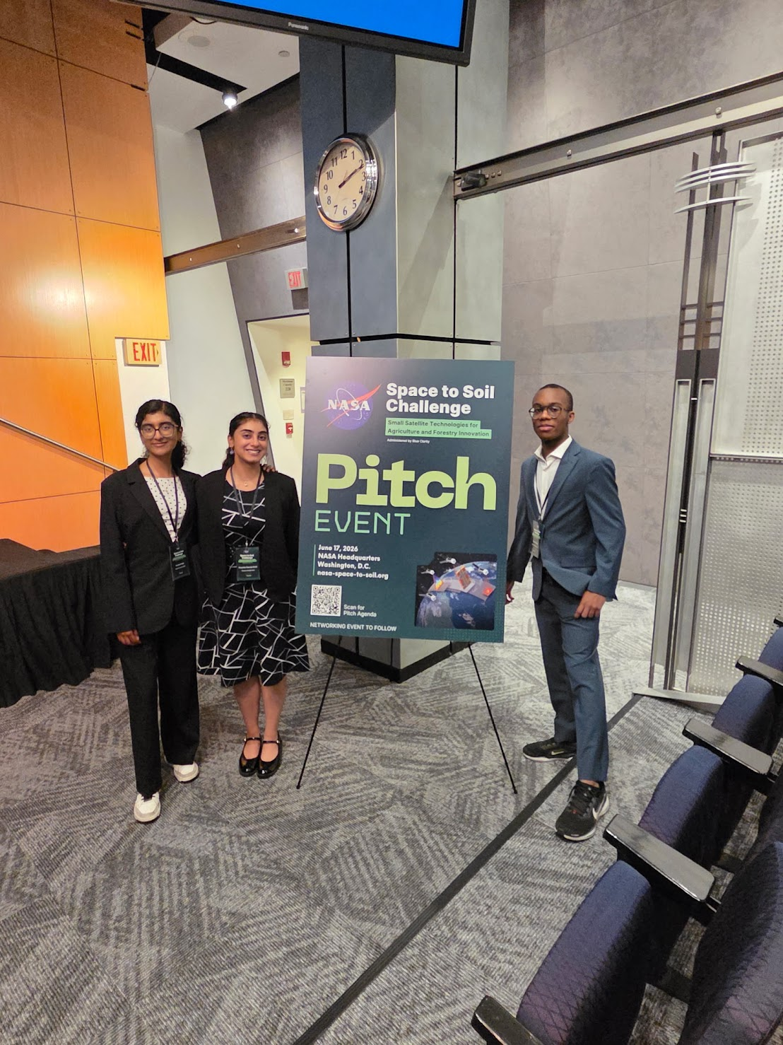 CoverGuard team at the Space to Soil Pitch Event